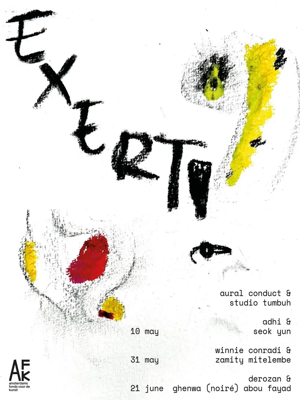 Event poster for Aural Conduct at Studio Tumbuh.